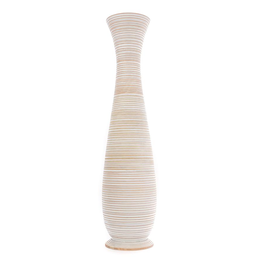 【並行輸入品】Leewadee Large White Wash Home Decor Floor Vase Wooden 43 inch_6