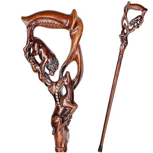 【並行輸入品】GC Artis Wooden Walking Cane   Handcrafted, Carved, Fashionableの画像