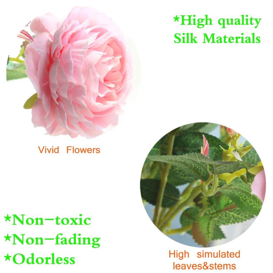 【並行輸入品】cn Knight Artificial Flower 人工 シルク 牡丹 本物 手触り感 ブロッサム ベルベット花 人造 花束 |  | 06