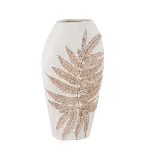 並行輸入品】Deco 79 ポリストーンリーフ 花瓶 10インチ x 6インチ 18