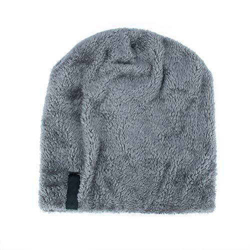 【並行輸入品】LLmoway メンズ レディース 冬用 暖かい 伸縮性 ビーニー スカル スラウチキャップ 帽子 フリース裏地, ブラック, M |  | 04