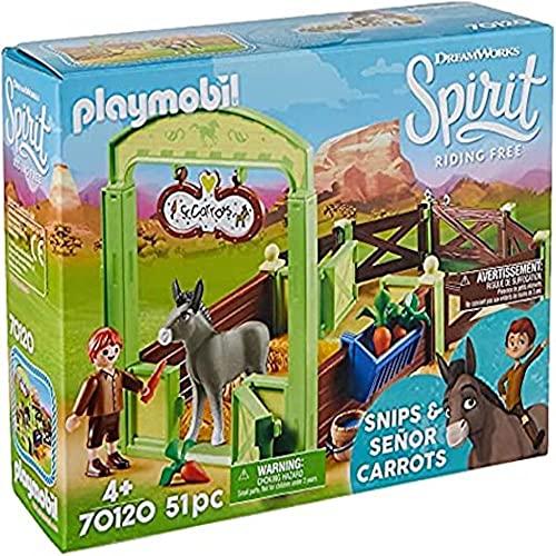 【並行輸入品】PLAYMOBIL〓 スピリットライディングフリースニップス\u0026セニョールキャロット 馬のストール付き Playmobil Dreaの画像