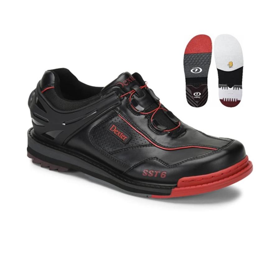 Dexter SST 6 ボウリングシューズ 黒/赤　27.5 並行輸入品】Dexter SST 6 ハイブリッド ボア ブラック/レッド メンズ