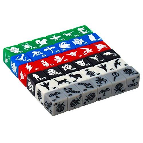 並行輸入品】Monster Rocks: 36 Token dice 6X of Each Colour. Great