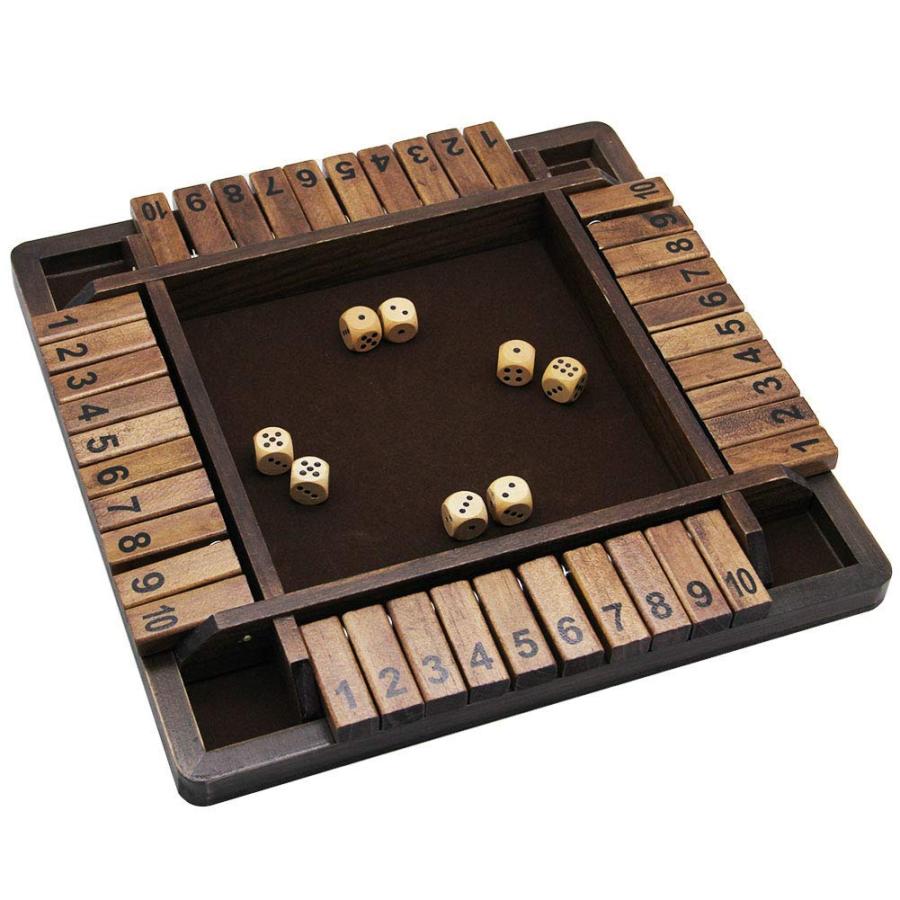 並行輸入品】Juegoal 木製4人プレイ Shut The Box サイコロゲーム