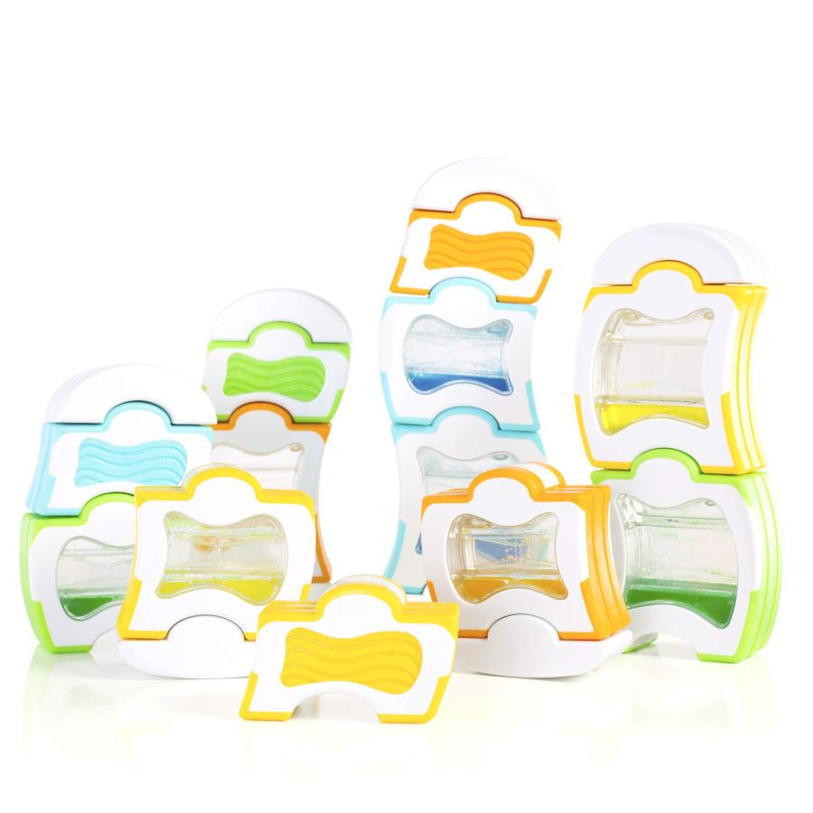 【並行輸入品】Guidecraft Grippies Waves   20ピースセット:STEM磁気ビルディングセット 幼児、子供の学習と教育玩の画像