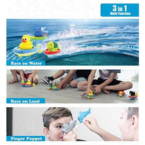 【並行輸入品】Dollibu Boat Racer Buddy, Fun Educational Bath Toy Finger Puppetの画像