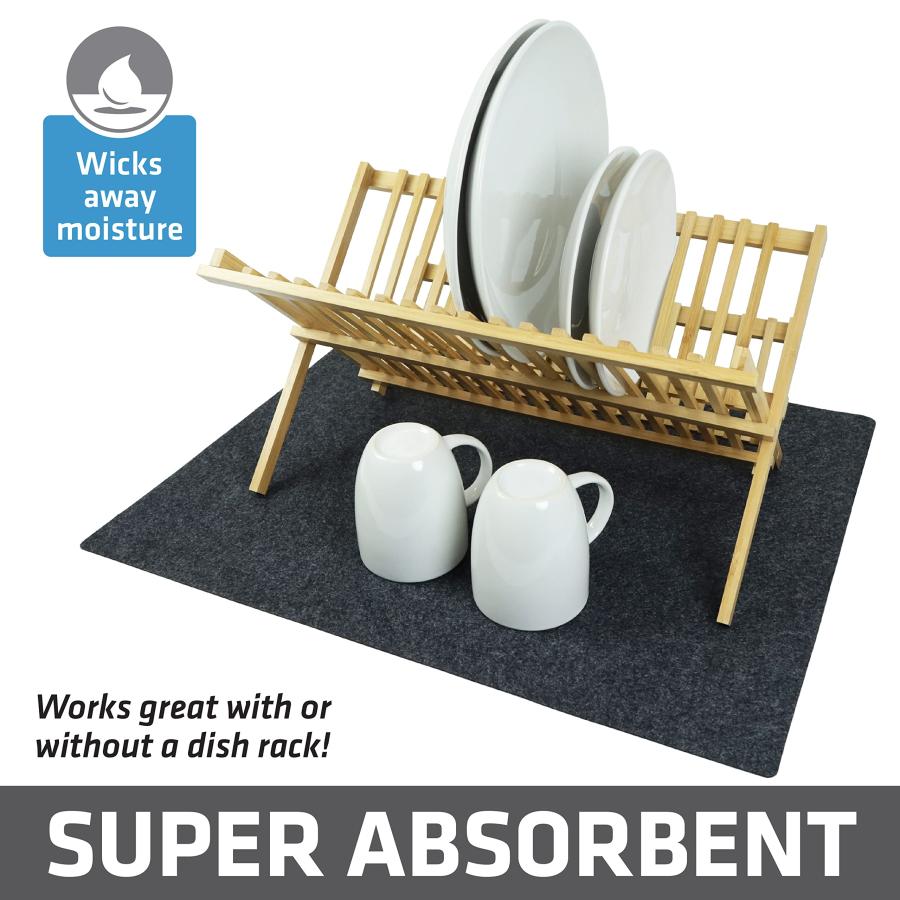 【並行輸入品】Drymate 食器乾燥マット プレミアムXLサイズ(19インチ x 24インチ) キッチン食器乾燥パッド 吸収性/防水 洗濯機洗 |  | 03