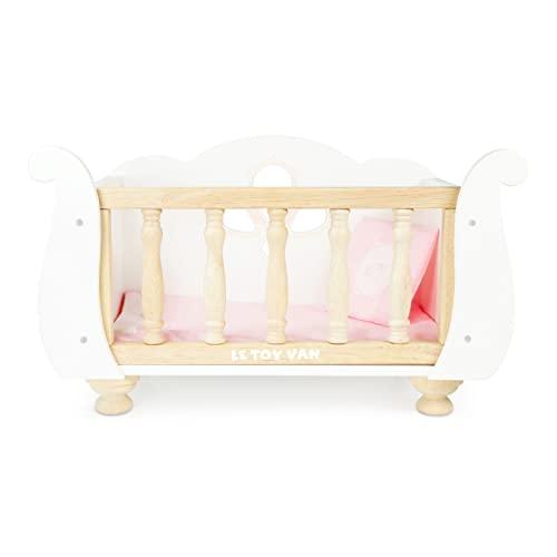 【並行輸入品】ルトーイヴァンTV600ドールベビーベッド、ホワイト Le Toy Van   Educational Wooden Toy Roの画像