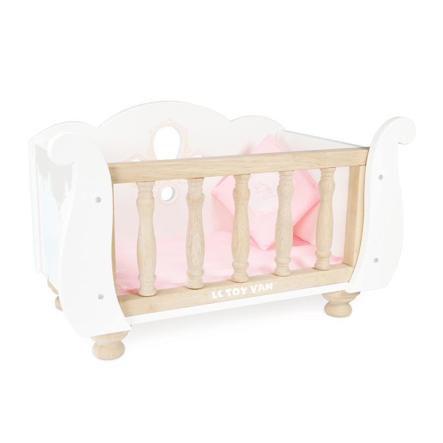 【並行輸入品】ルトーイヴァンTV600ドールベビーベッド、ホワイト Le Toy Van   Educational Wooden Toy Roの画像