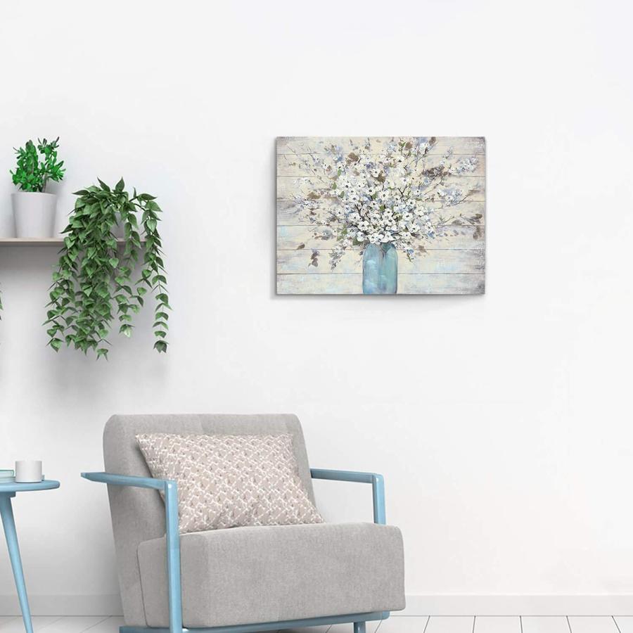 【並行輸入品】抽象的な花 キャンバス ウォールアート ガラス花瓶のブーケ ラップキャンバスに印刷 リビングルーム（24インチ×18インチ×1パネ |  | 06