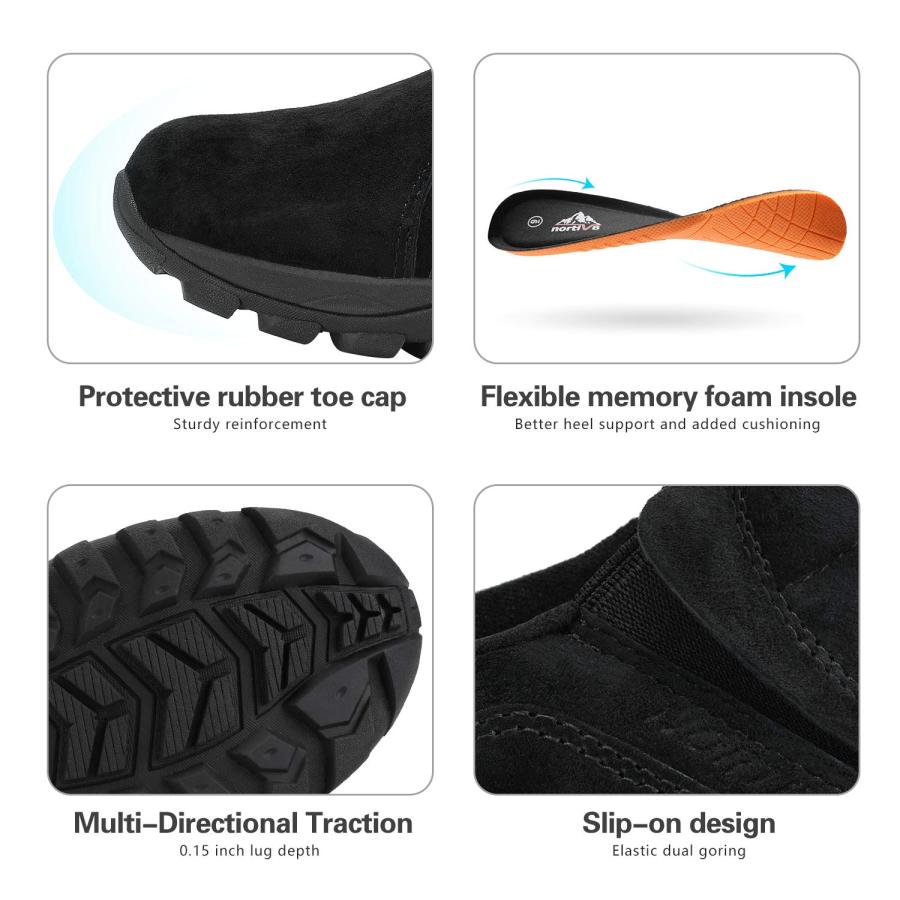 【並行輸入品】NORTIV 8 メンズ スリッポン ローファー ウォーキングシューズ, ブラック, 10 NORTIV 8 Men's Jung |  | 03