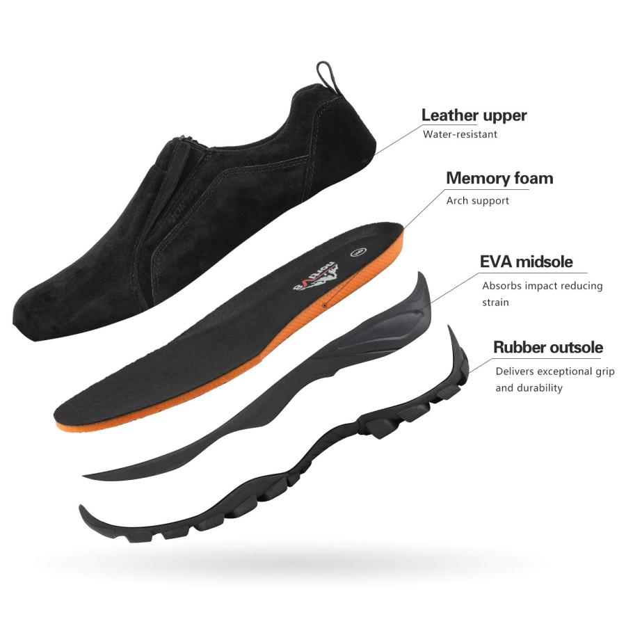 【並行輸入品】NORTIV 8 メンズ スリッポン ローファー ウォーキングシューズ, ブラック, 10 NORTIV 8 Men's Jung |  | 09