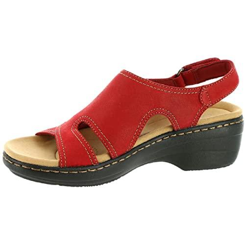 【並行輸入品】クラークス メンズ Merliah スタイル ウェッジ サンダル, ネイビーレザー, 24.5 Clarks Merliah St |  | 01