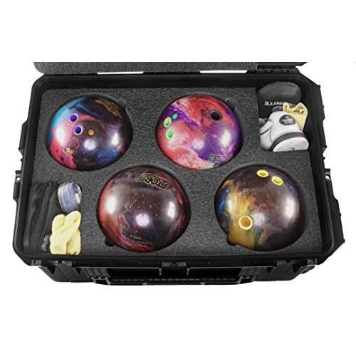 並行輸入品】Case Club ボーリングボール4個 高耐久 車輪付きトラベル