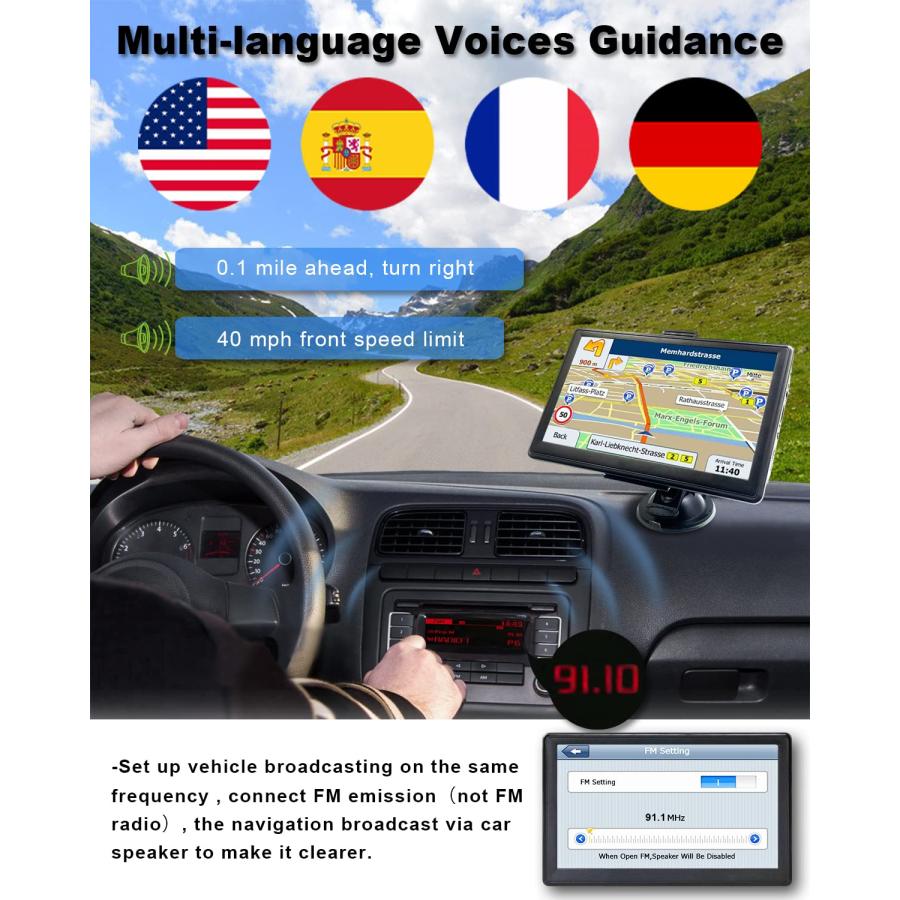 【並行輸入品】GPS Navigation for Car Truck RV， Latest 2020 Map 7 Inch OHREX GPS_6