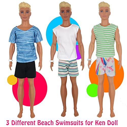 【並行輸入品】ztweden 人形用服と水泳アクセサリー 42点セット 12インチの男の子と女の子の人形用 ビキニ水着スイムトランクス スケートの画像