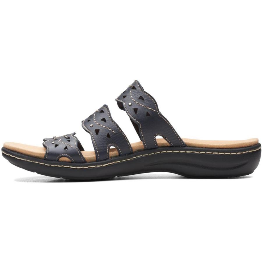 【並行輸入品】Clarks Laurieann Echo Flat Sandal, Navy Leather, 7.5 Medium Clark | 