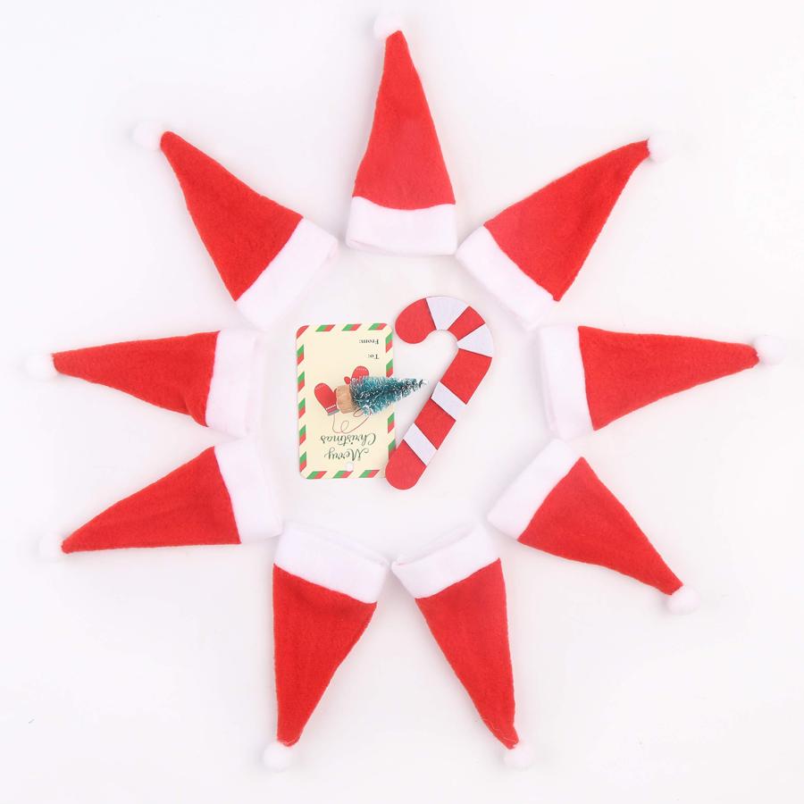【並行輸入品】FINGOOO Mini Red Santa Hats,30 Pieces Christmas Hat for Crafts 2