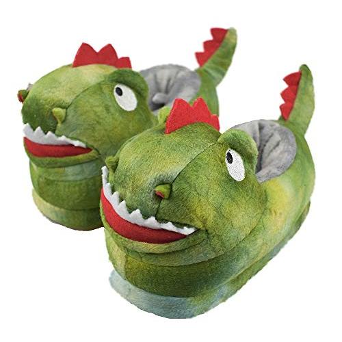 【並行輸入品】Tirzrro 男の子/女の子用 恐竜スリッパ 滑り止めラバーソール ハウスシューズ US サイズ: 1 2 Little Kid |  | 01