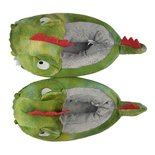 【並行輸入品】Tirzrro 男の子/女の子用 恐竜スリッパ 滑り止めラバーソール ハウスシューズ US サイズ: 1 2 Little Kid |  | 07