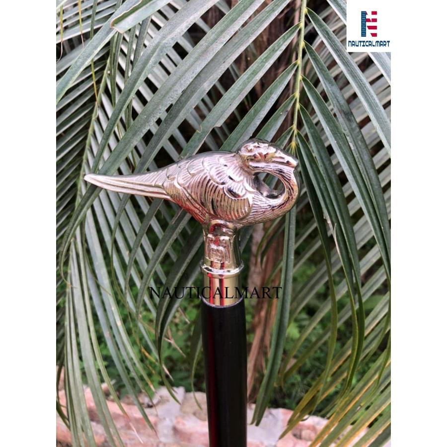 【並行輸入品】ウォーキングスティック スターリングシルバー 白鳥 ブラックブナ材シャフト | Agatha Christie's Poirot_3