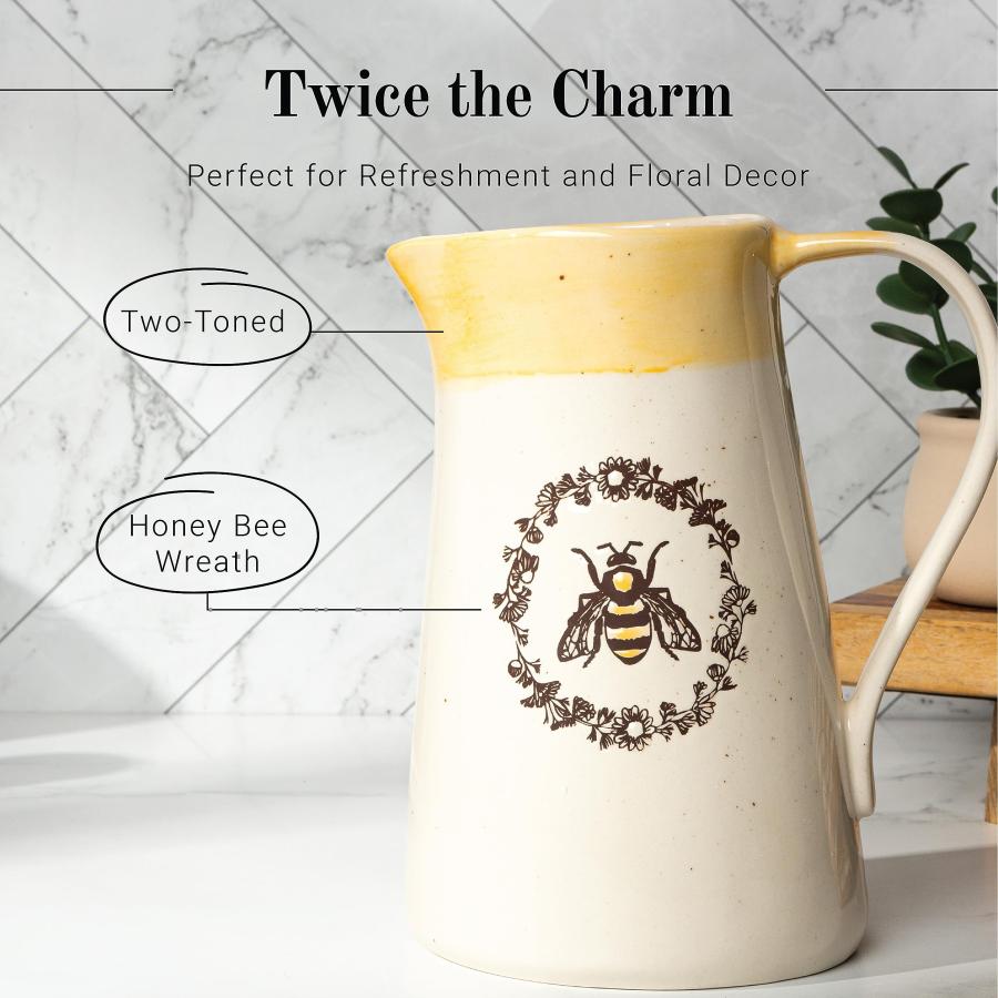 【並行輸入品】Young's セラミック 蜂の花瓶/ピッチャー Young's Inc. Ceramic Water Pitcher Lar_6