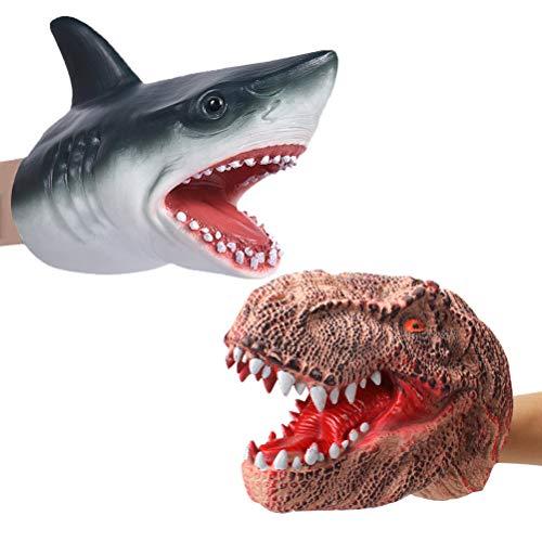 【並行輸入品】Odowalker Hand Puppet Dinosaur and Shark Hand Puppet Toys Battleの画像
