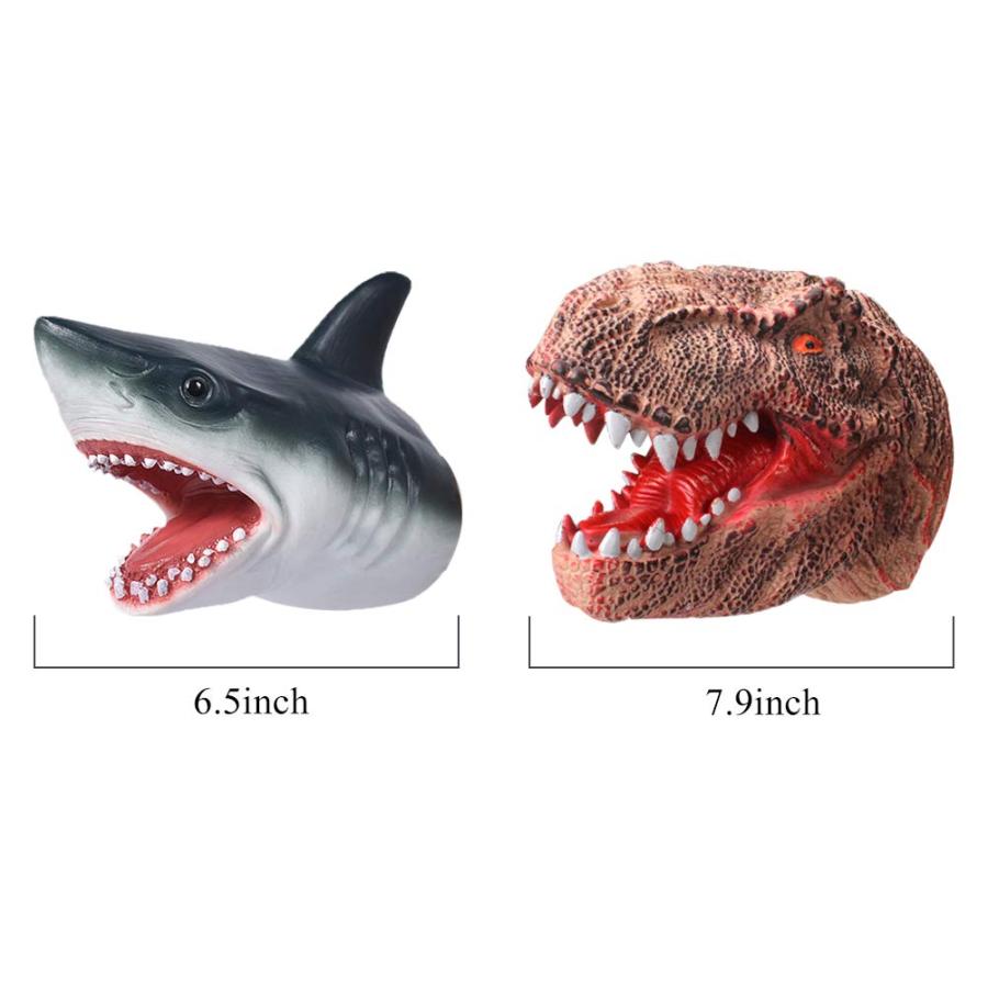【並行輸入品】Odowalker Hand Puppet Dinosaur and Shark Hand Puppet Toys Battleの画像