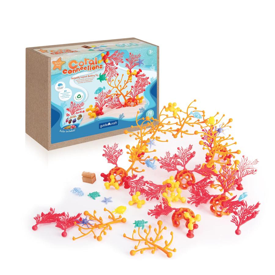 【並行輸入品】Guidecraft Coral Connections   70 pc. Set: Toy for Sand and Wateの画像