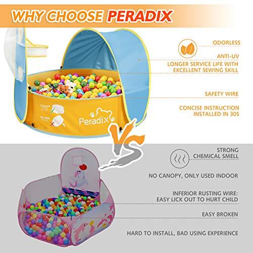 【並行輸入品】Peradix パドリングプール 子供\u0026ペット用 キッズボールピットテント 3イン1 ポップアップ式ウェーディングプールテント Uの画像
