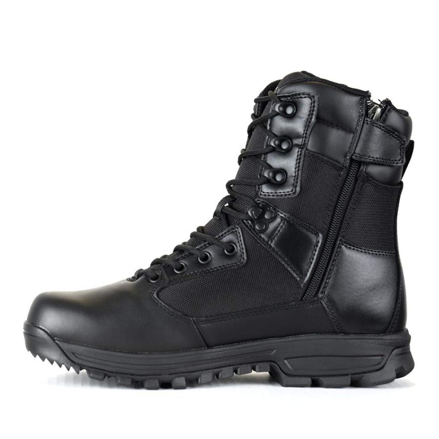 【並行輸入品】LA Police Gear Sector 8" Side Zip Duty Boot, Men's Tactical Boot |  | 09