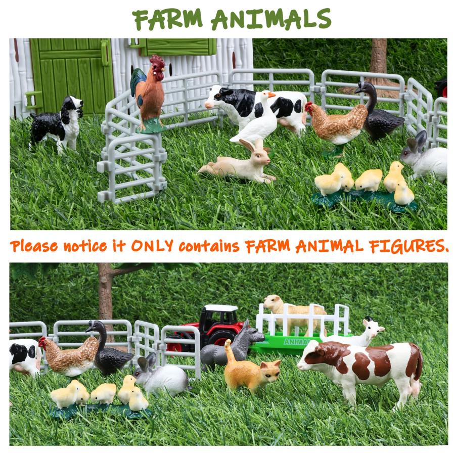 並行輸入品】TOYMANY 14PCS動物フィギュアセット リアルな動物模型
