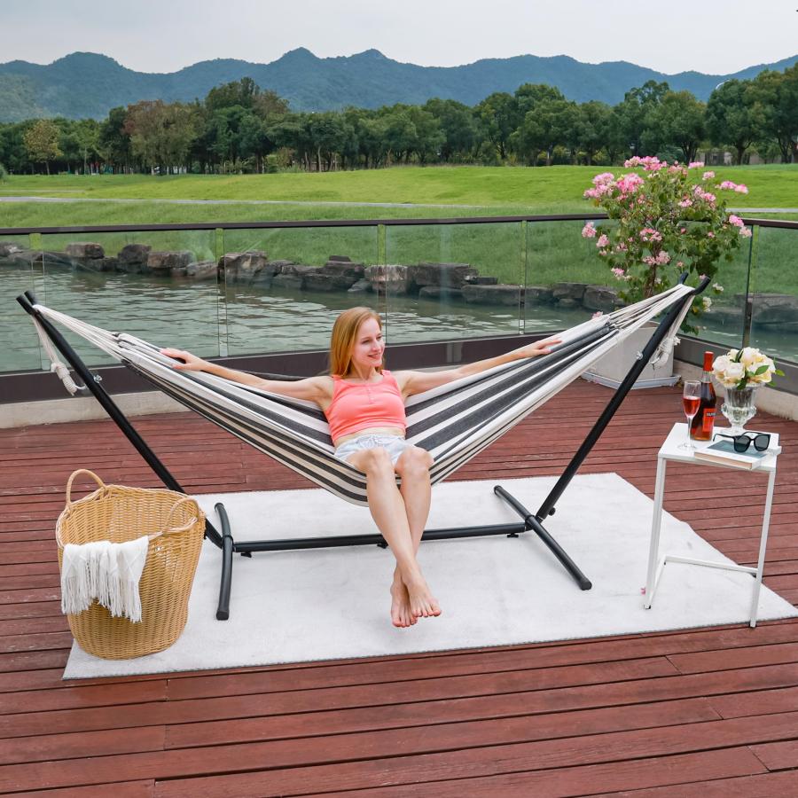 Prime Garden Hammock with Stand for Outside, Heavy Duty Space Sa 並行輸入品｜allinone-d｜06