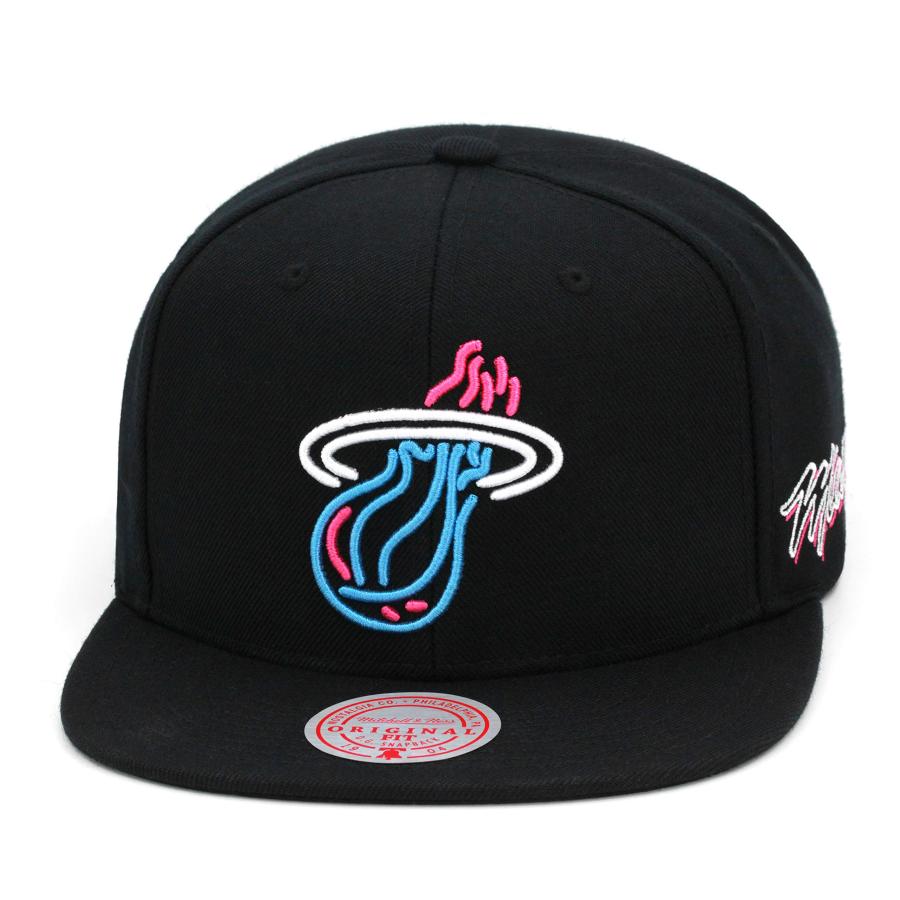Miami Heat スナップバックキャップ 黒 並行輸入品】Mitchell & Ness マイアミヒート スナップバックハット