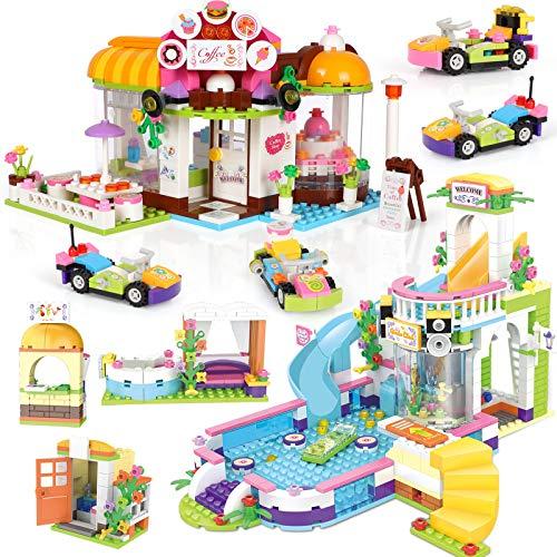 【並行輸入品】EP EXERCISE N PLAY 組み立てブロック 1140 Pieces Friends Summer Pool Partyの画像