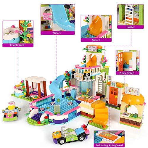 【並行輸入品】EP EXERCISE N PLAY 組み立てブロック 1140 Pieces Friends Summer Pool Partyの画像