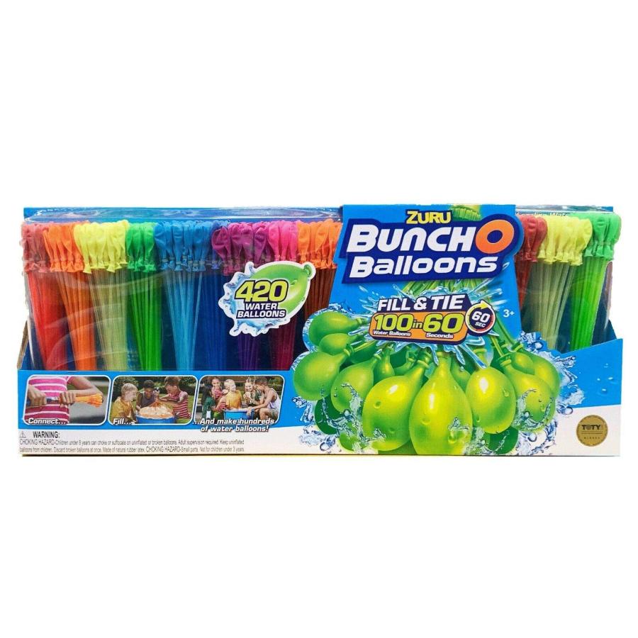 【並行輸入品】ZURU Bunch O バルーン 420 水風船 フィル\u0026タイ 100 60秒 (2パック) Zuru Bunch O Ballの画像