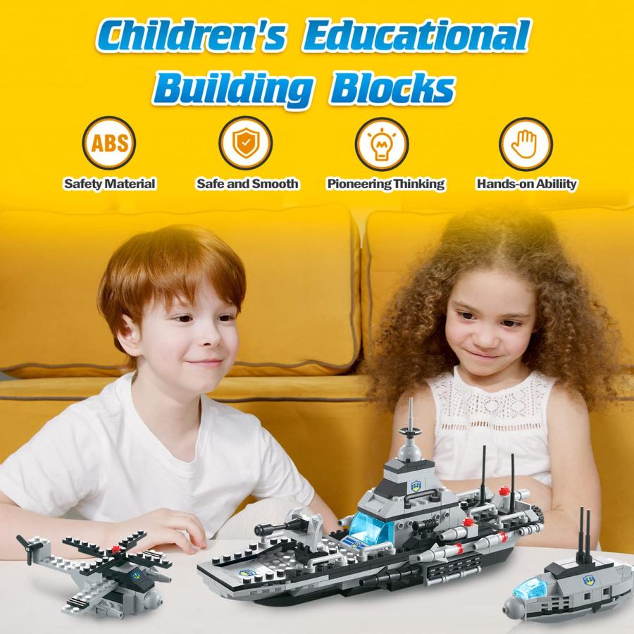【並行輸入品】Aircraft Carrier Building Blocks Set, Ocean Defense Guard Battleの画像