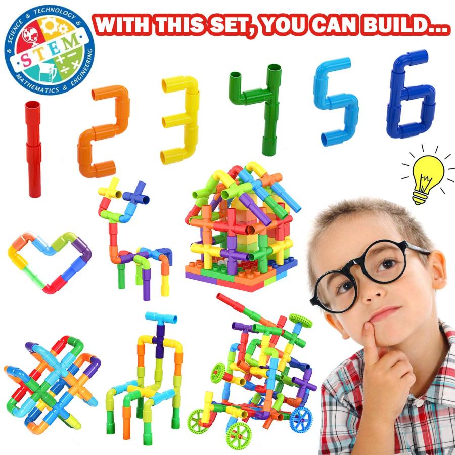【並行輸入品】EP EXERCISE N PLAY Kids STEM Educational Toys Creative Tube Lockの画像