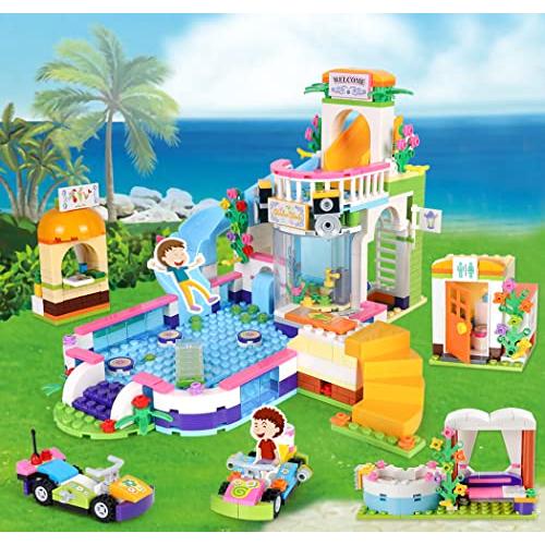 【並行輸入品】1375 Pieces Friends Summer Pool Party Building Kit, Swimming Pooの画像