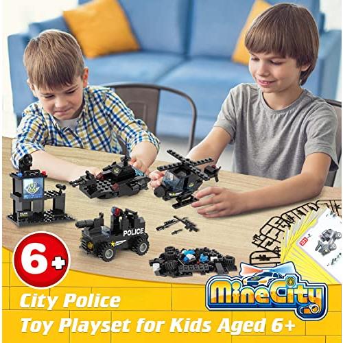 【並行輸入品】WishaLife 1100 Pieces City Police Station Building Kit, SWAT Mobの画像