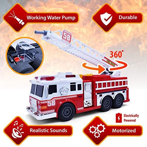 【並行輸入品】2枚入り Fire Truck #LXL94 VEBO Fire Truck Motorized with Lights, Sirの画像