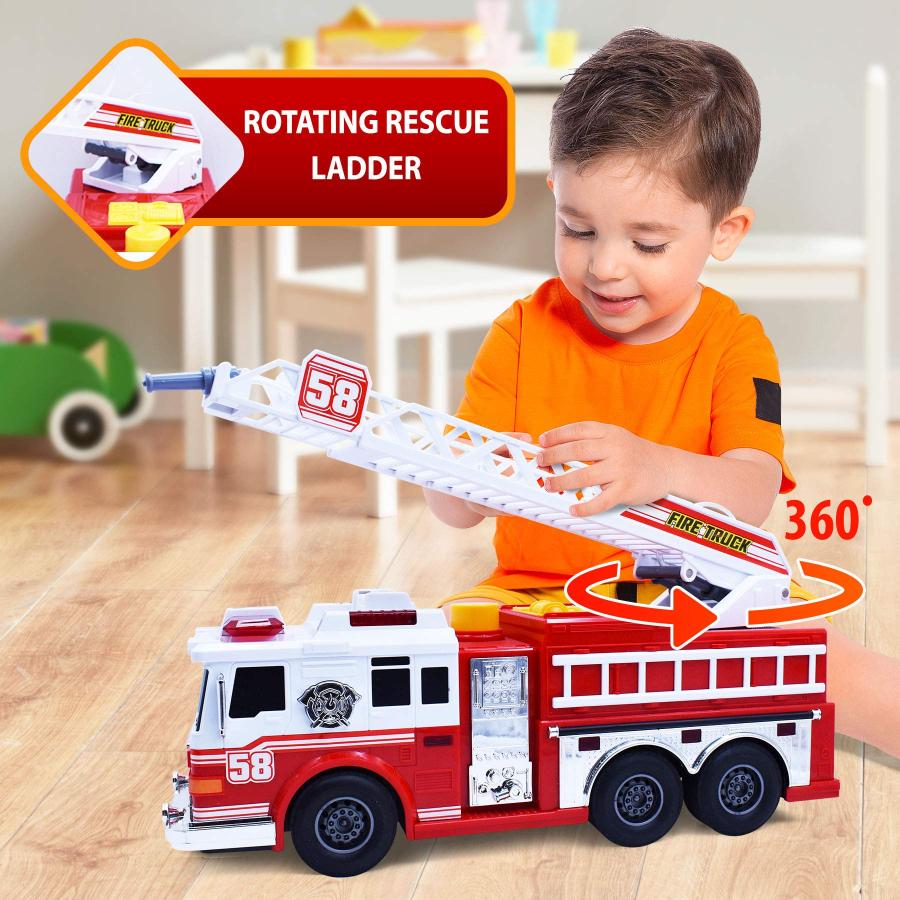 【並行輸入品】2枚入り Fire Truck #LXL94 VEBO Fire Truck Motorized with Lights, Sirの画像