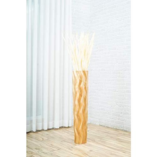 【並行輸入品】Leewadee トールビッグフロアスタンディング花瓶 室内装飾 25x25x90cm マンゴーウッド ゴールデン Leewade_7