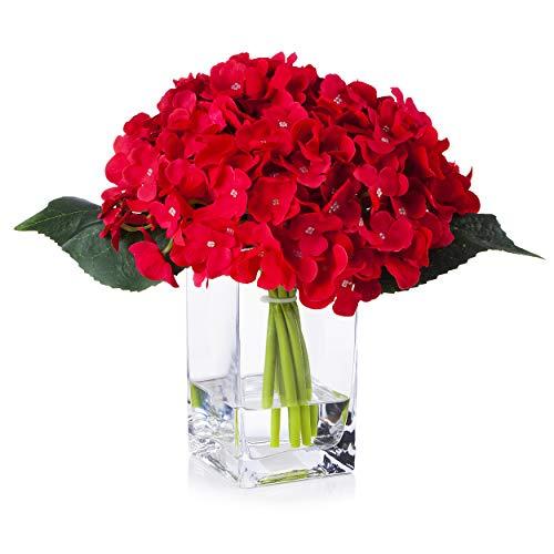 【並行輸入品】ENOVA HOME Artificial Hydrangea Silk Flowers Arrangements in Cub_1