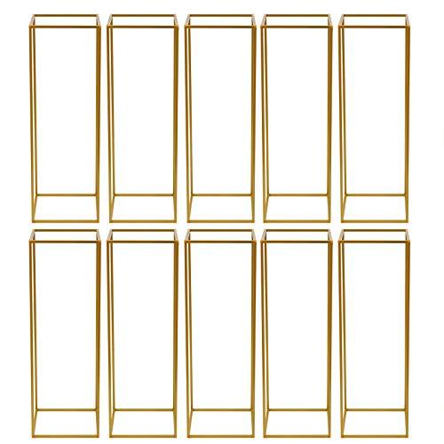 【並行輸入品】Metal Vase Column Stand 10Pcs Wedding Prop Table Decoration Flowの画像