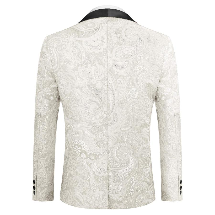 【並行輸入品】COOFANDY Men's Floral Tuxedo Jacket Slim Fit Luxury Embroidered_3