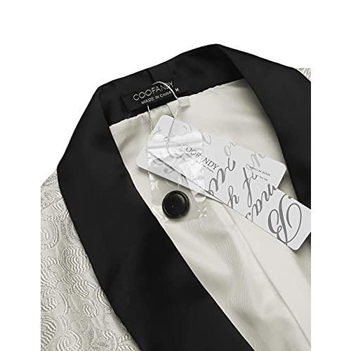 【並行輸入品】COOFANDY Men's Floral Tuxedo Jacket Slim Fit Luxury Embroidered_7