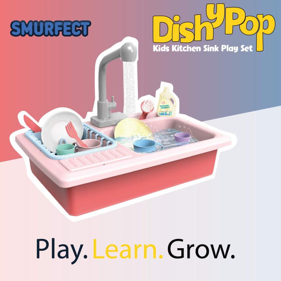 並行輸入品】Smurfect キッズキッチンシンクプレイセット 楽しく教育的